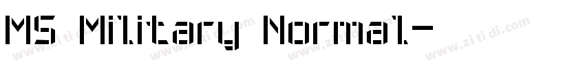 MS Military Normal字体转换